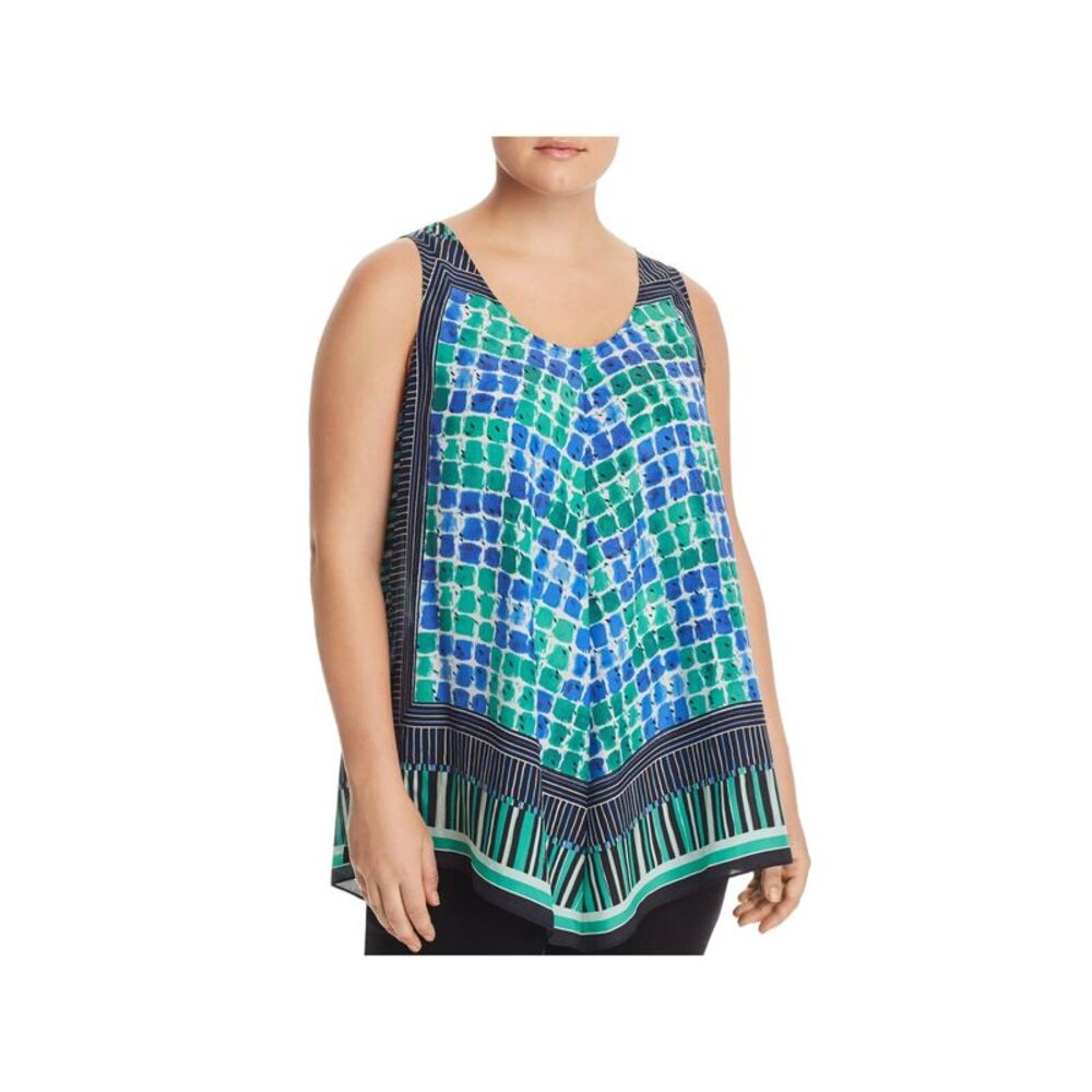 NIC+ZOE Womens Sleeveless Scoop Neck Top